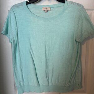 Ladies Loft sweater top - Mint size Small